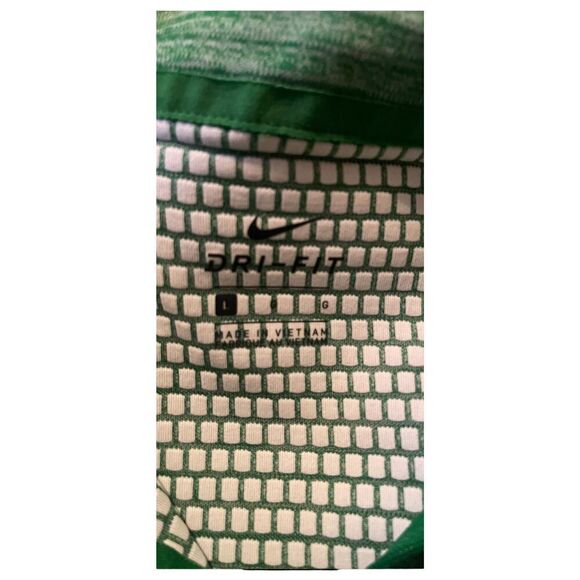 Nike Women's Heathered Green 1/4 Zip Pullover Active Wear Sweatshirt Size L Oreg - Picture 6 of 16